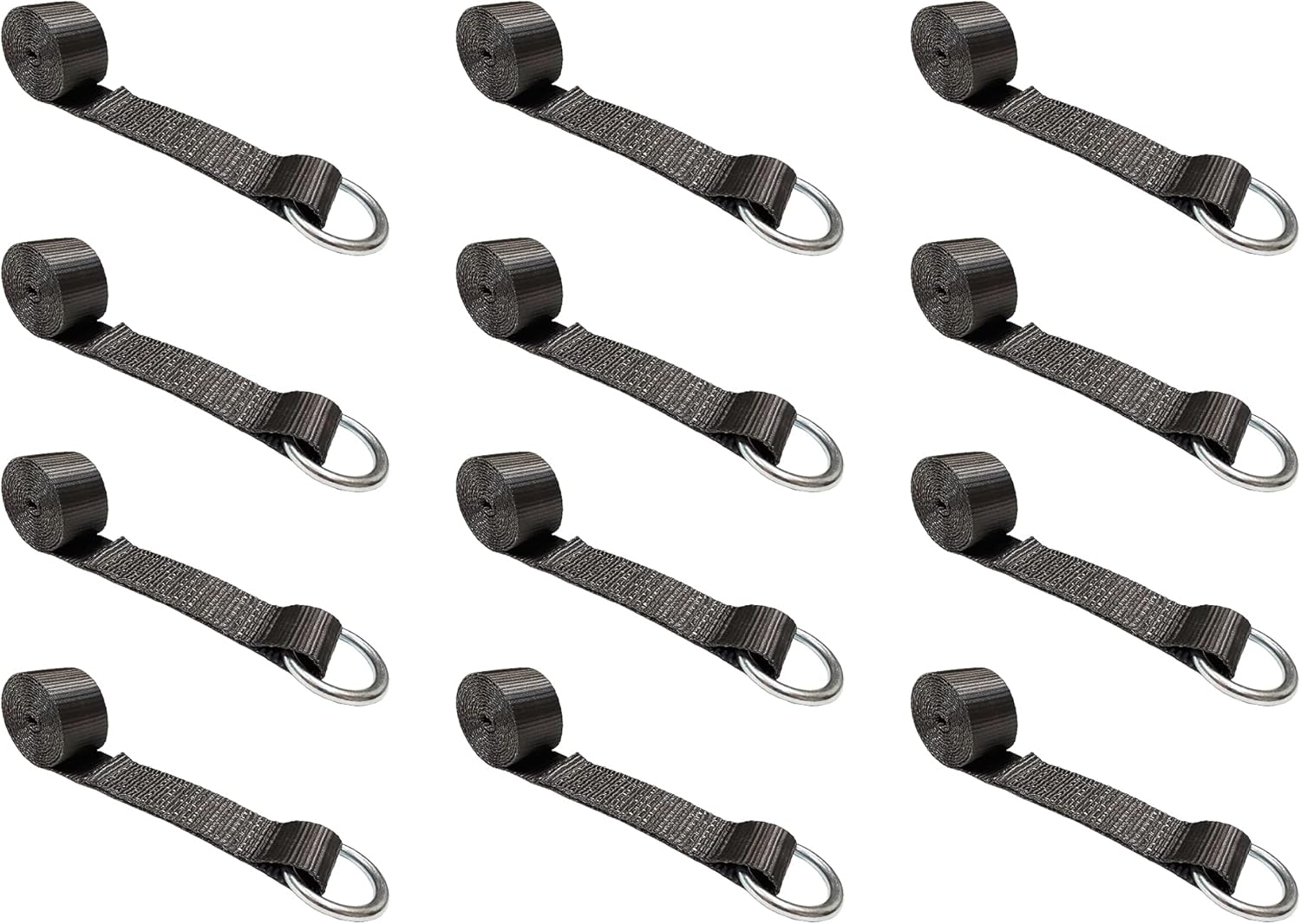 2 in x 10’ Blue 8-Pack O-Ring Trailer Tie Down Lasso Strap O233