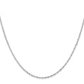 14K White Gold Ultra-thin Chain Necklace 24 Inches Y402