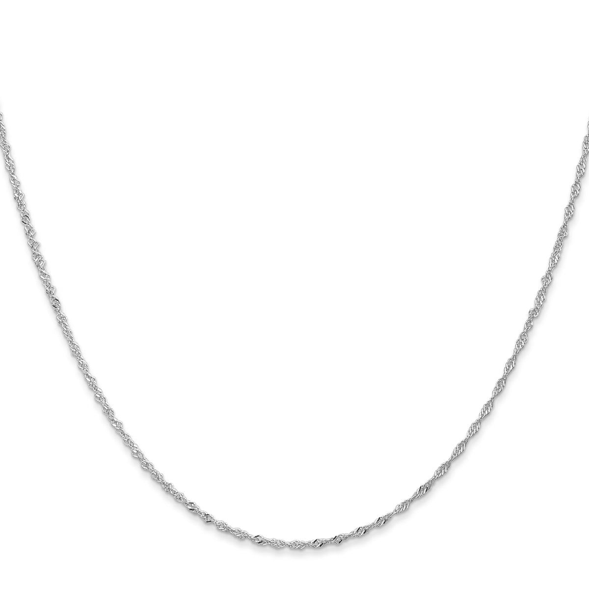 14K White Gold Ultra-thin Chain Necklace 24 Inches Y402