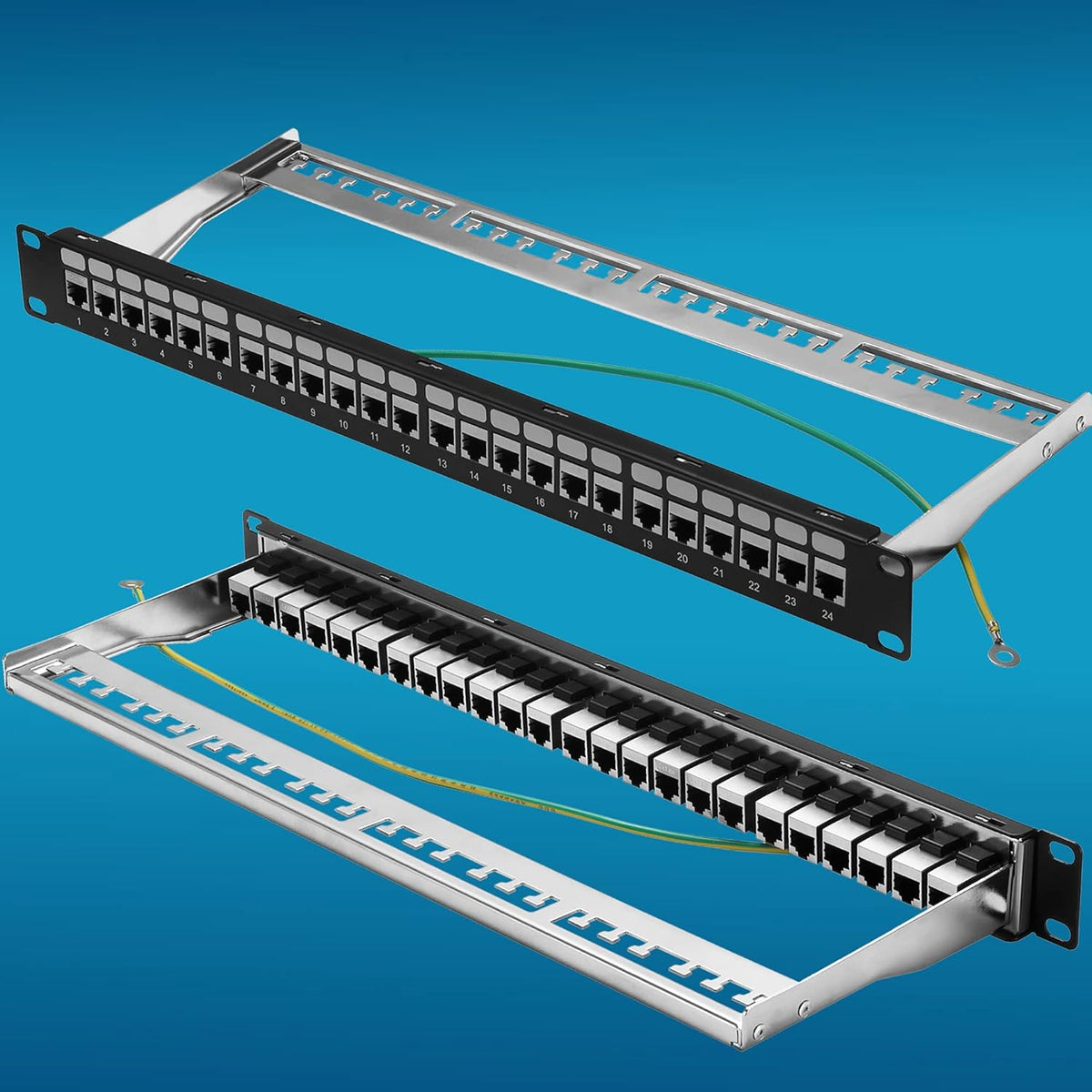 24 Port Cat6A Shielded Patch Panel 1U H814