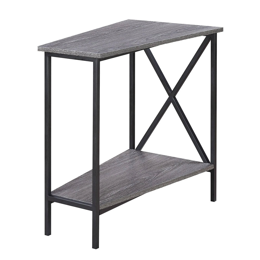White Wedge End Table K835