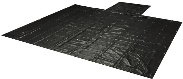 Black 14 oz Lumber Tarp 20x18 with Flap Q78268