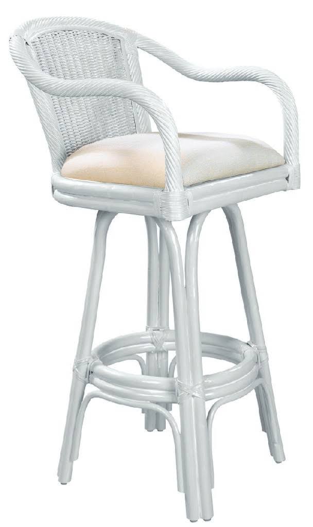 Whitewash Swivel Rattan Counterstool K6250