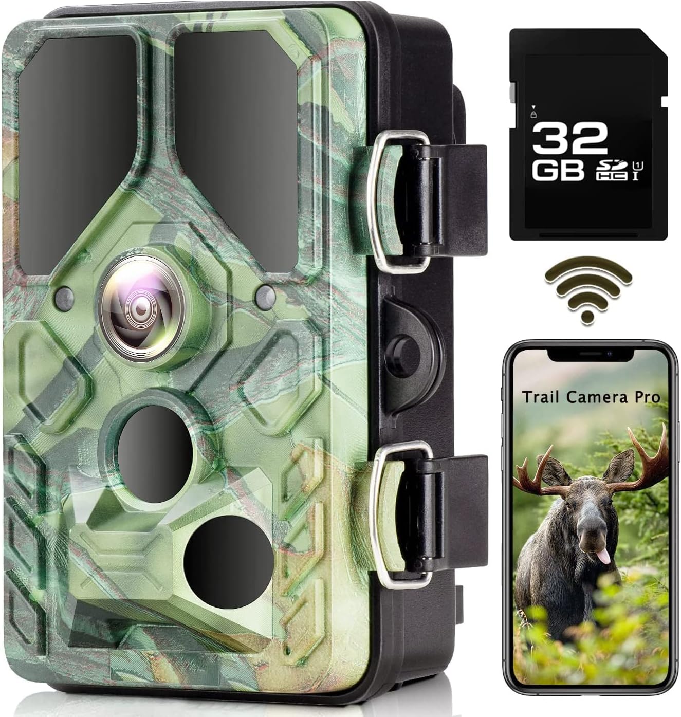 20MP 1296P Wildlife Camera with 32GB SD Card W136