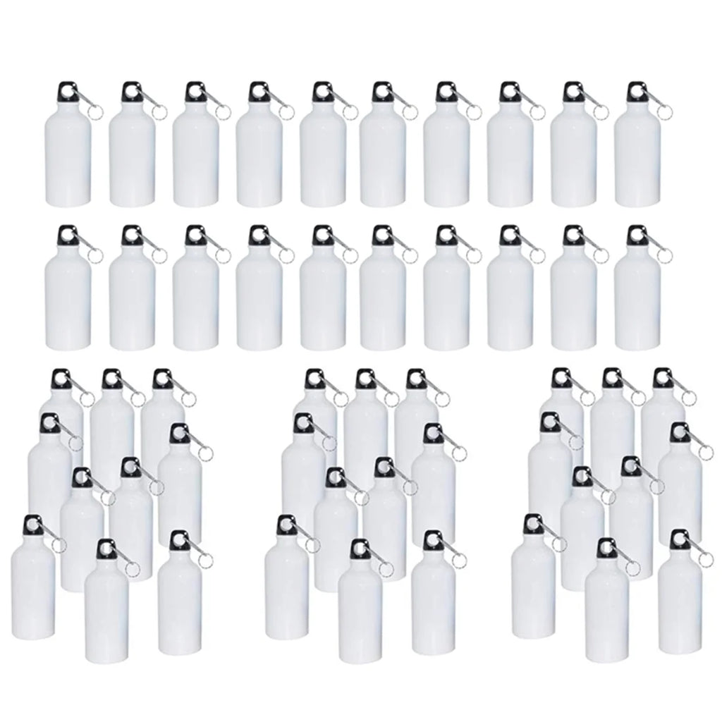 50pcs 500ml Aluminium Water Bottle White W6790