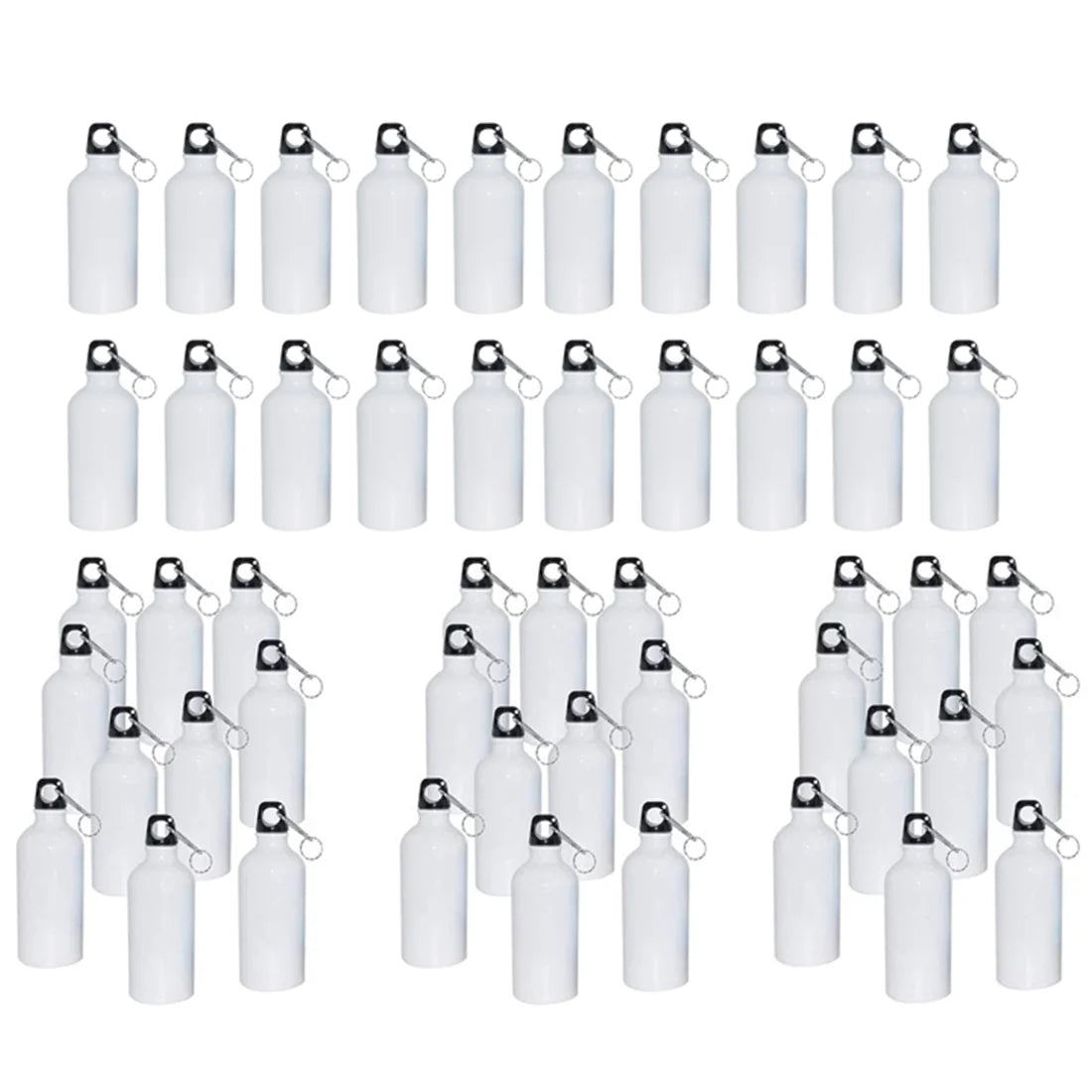 50pcs 500ml Aluminium Water Bottle White W6790