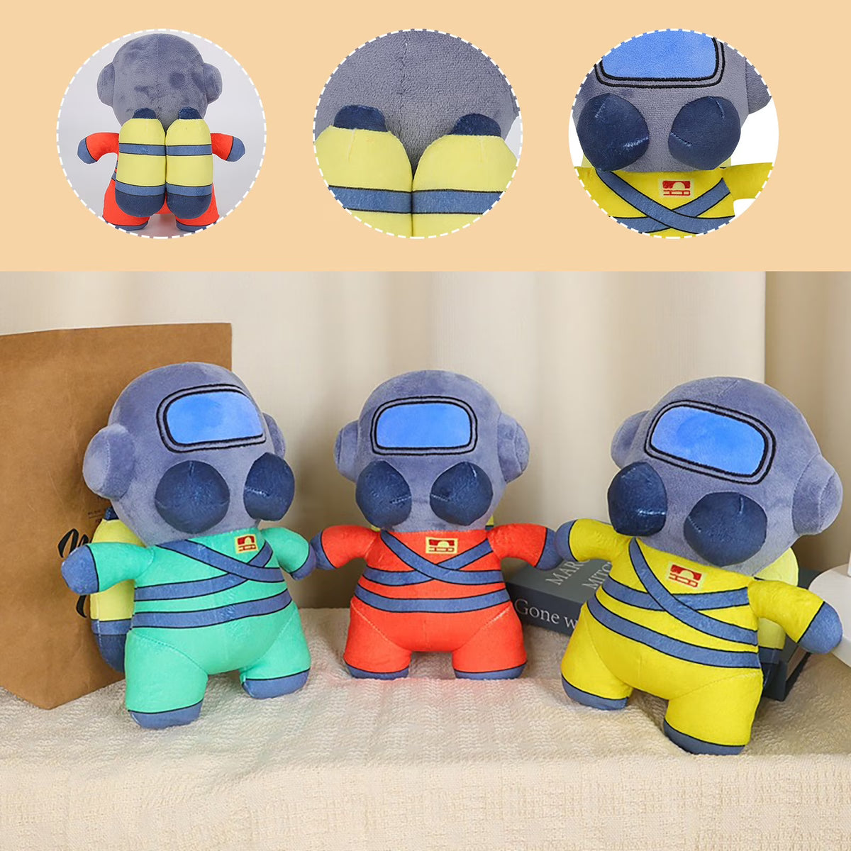 3Pcs Lethal Company Plush Doll Stuffed Animal Toys I56416