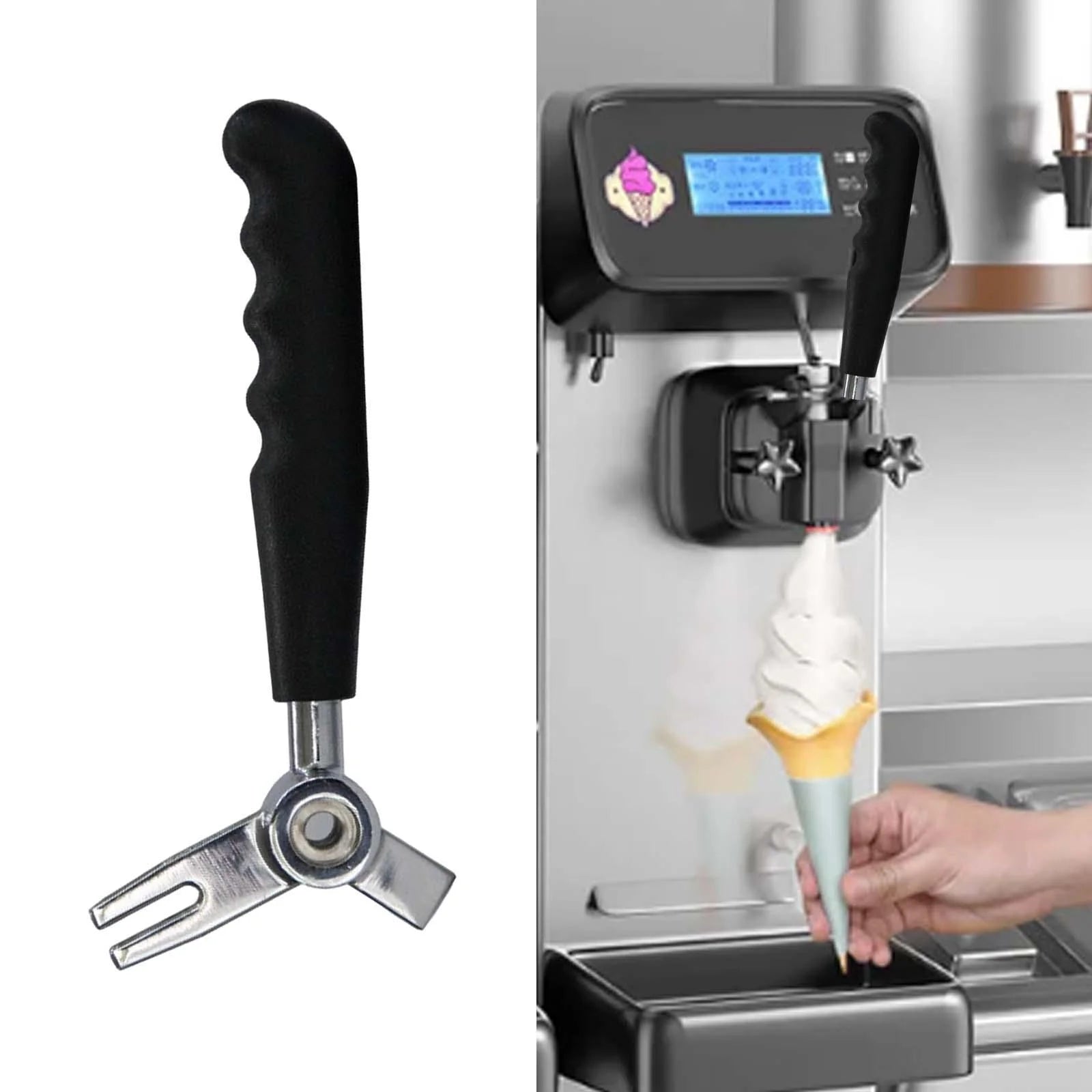 Countertop Ice Cream Maker Machine Handle Grip H356
