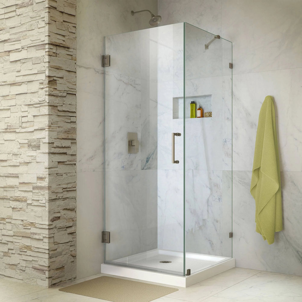 Brushed Nickel Hinged Shower Enclosure W278
