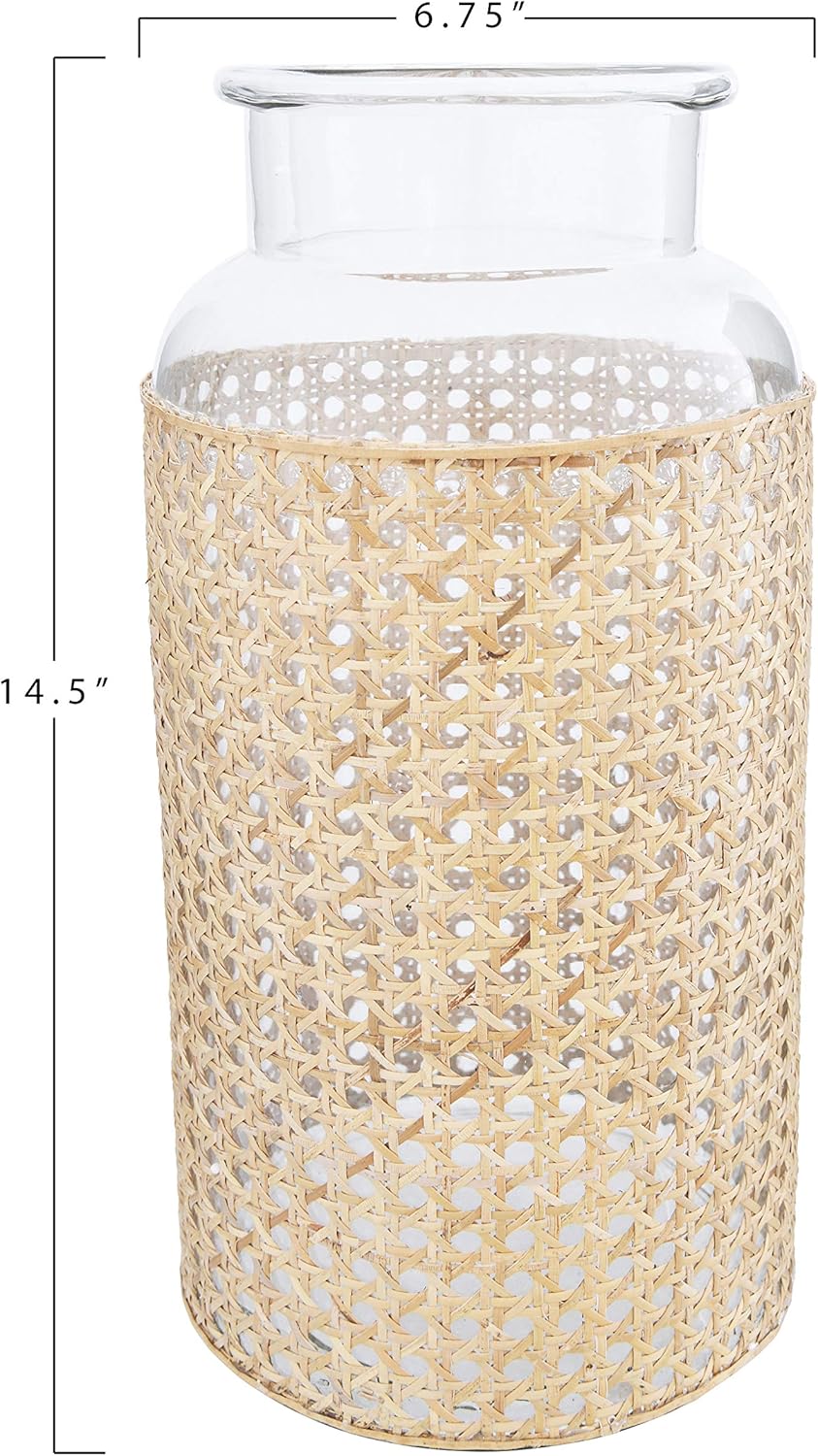 Beige Glass Decorative Vase E5259