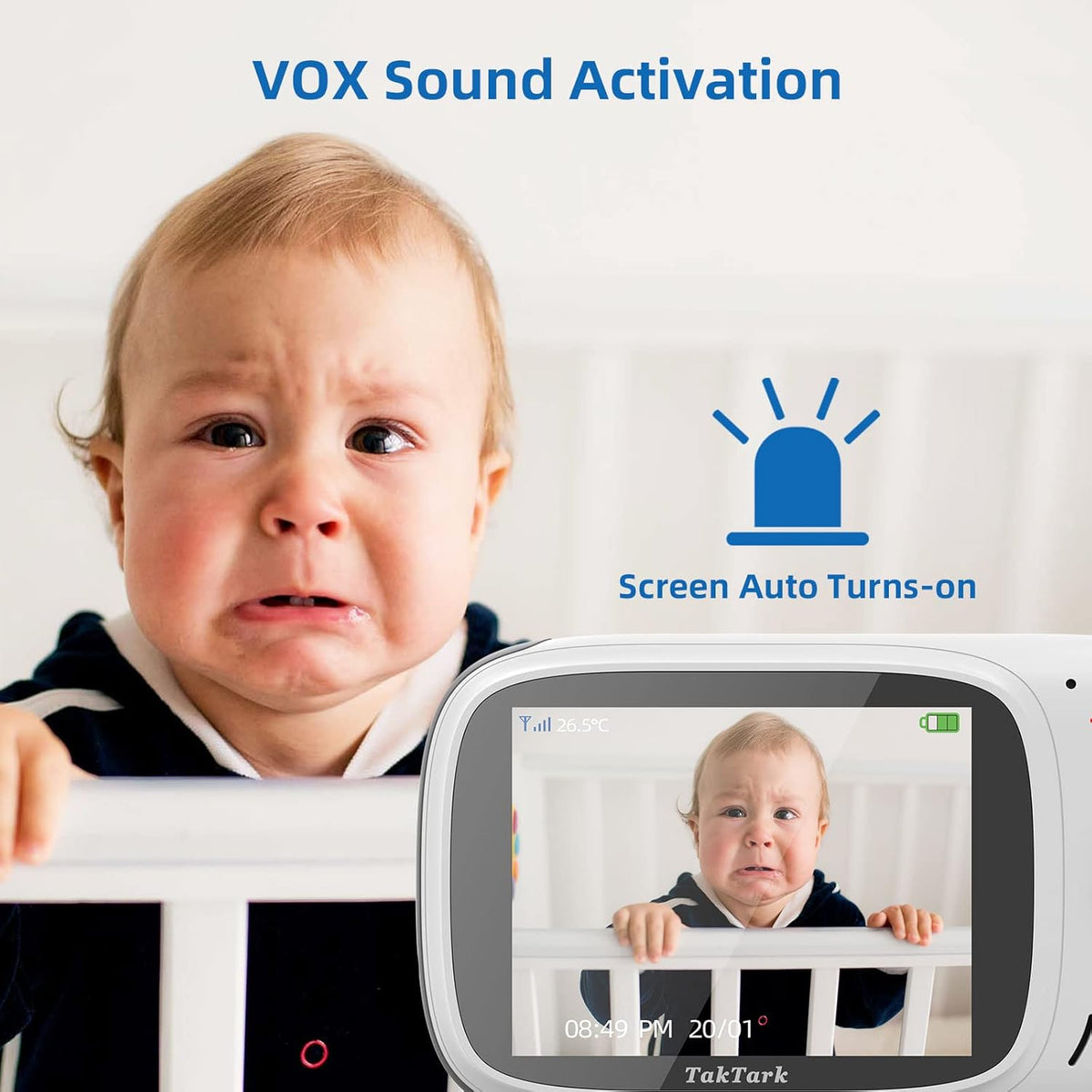 3.2 Baby Monitor with Camera and Audio, Two-Way Audio, Night Vision, Pack of 2 J242