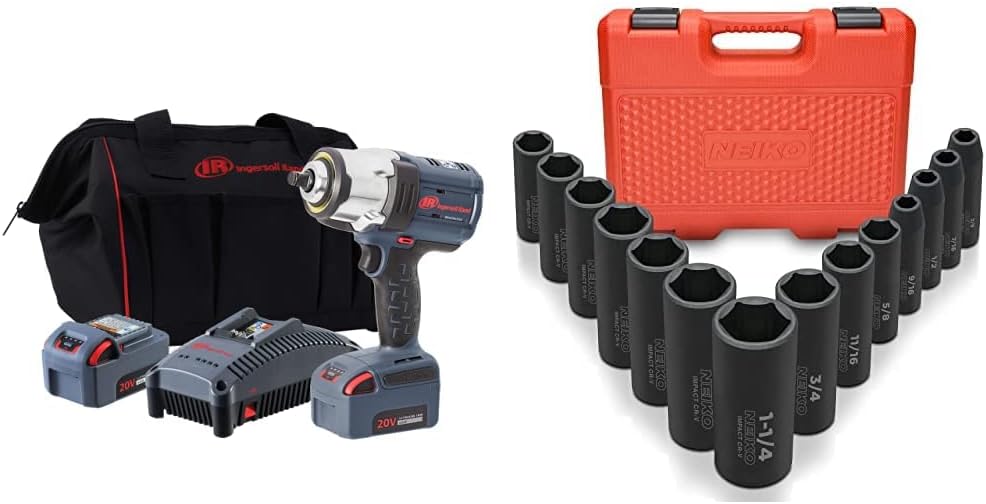 1/2" Cordless Impact Wrench with Battery Kit, Brushless Motor, 1500 ft/lbs Nut Busting Torque M916170
