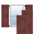 12 in. x 47 in. Exterior Real Wood Pine Raised Panel Shutters Pair C2589