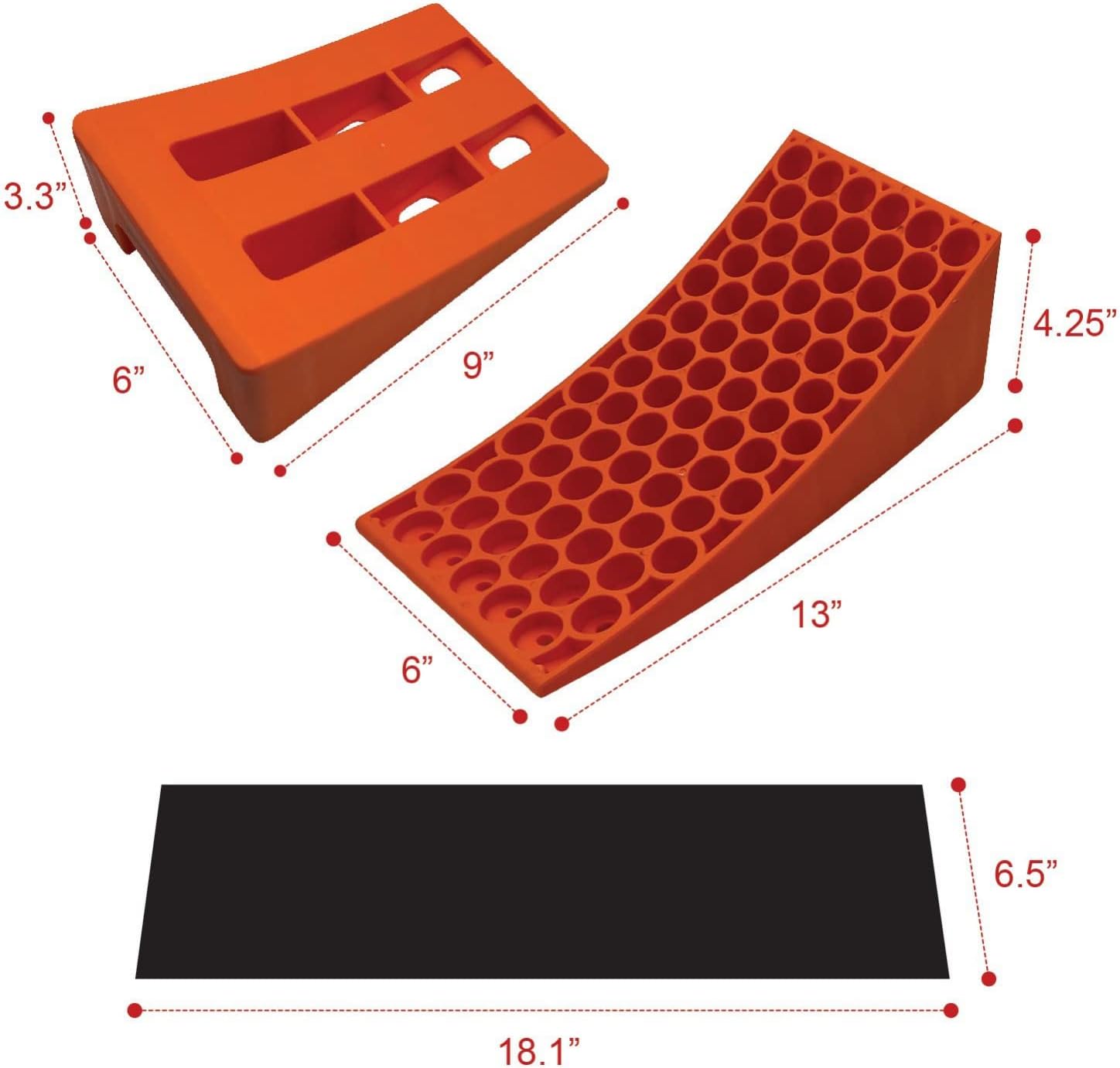 2 Pack Camper Leveler with Non-Slip Mats and Carrying Bag H1174
