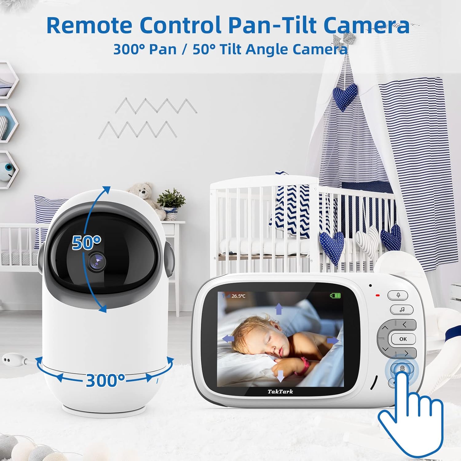 3.2 Baby Monitor with Camera and Audio, Two-Way Audio, Night Vision, Pack of 2 J242