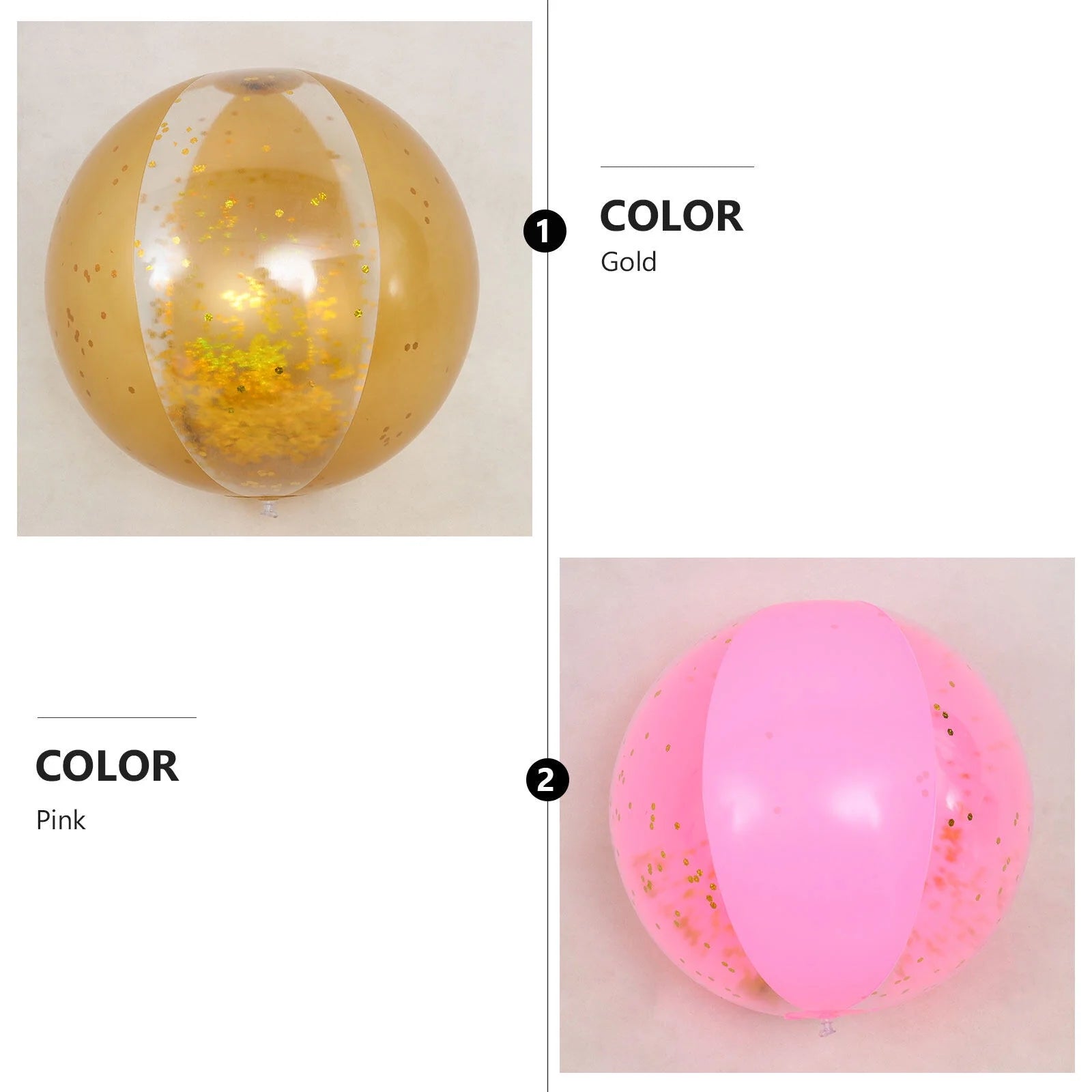 Golden Transparent Beach Balls G78862