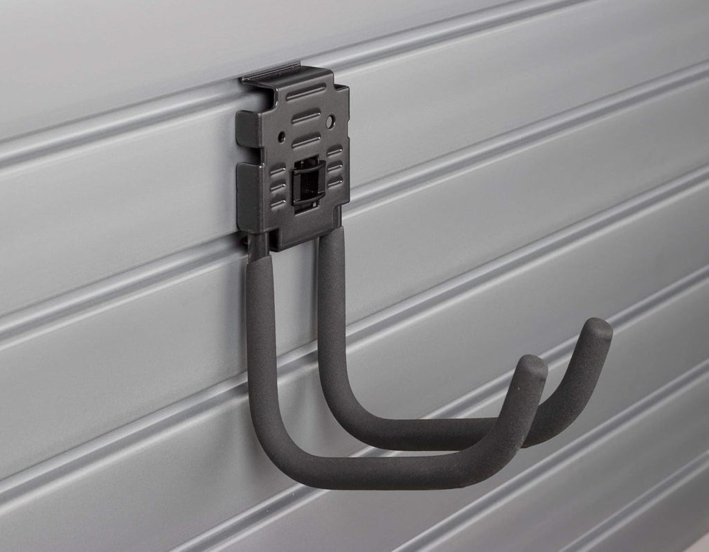 Deluxe Accessory Kit with 46 Locking Bracket Hooks, Shelves, and Baskets for Slatwall Panels V7457