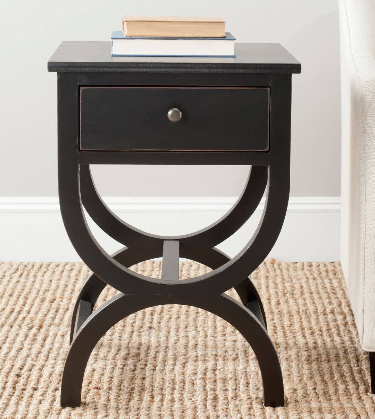 Quartz Grey Accent Table with Storage Drawer J883760