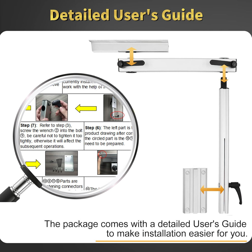 Removable 360 Degree Rotation Aluminum Alloy Height Adjustable Table Leg Bracket K61024