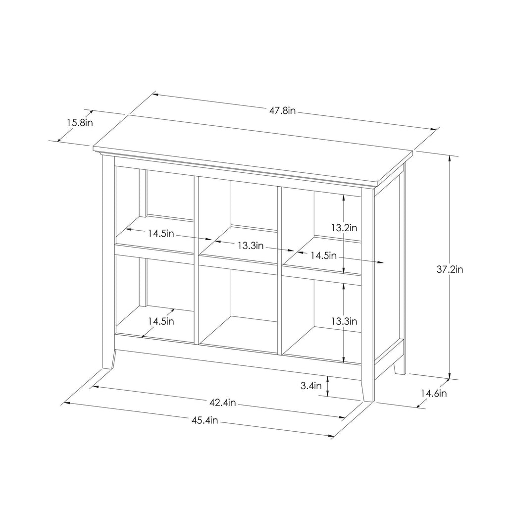 6 Bin Organizer Bookcase Espresso C55959
