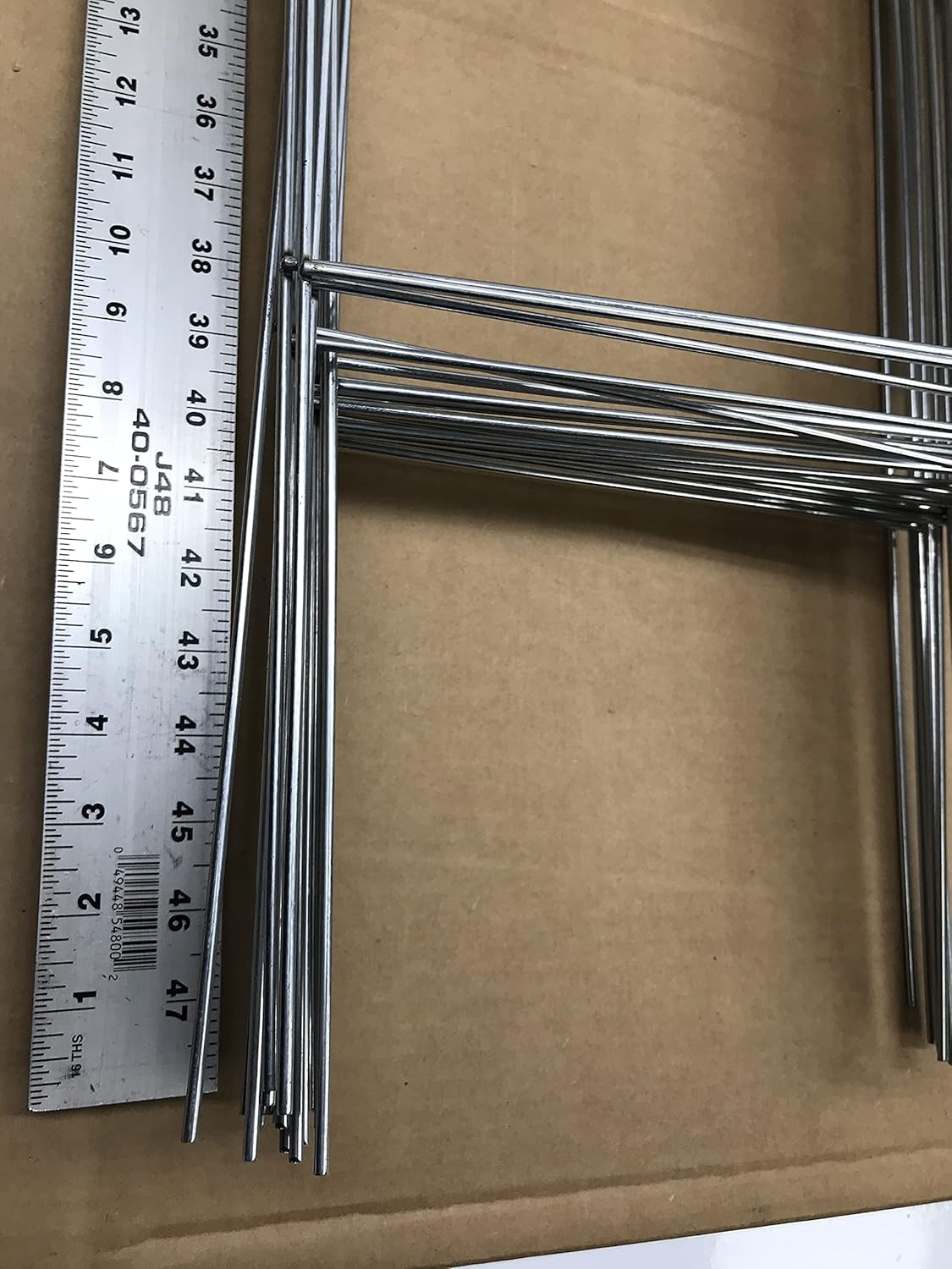50 Double H-Frame Galvanized Metal Wire Sign Stakes, 24'' Tall 10'' Wide C754