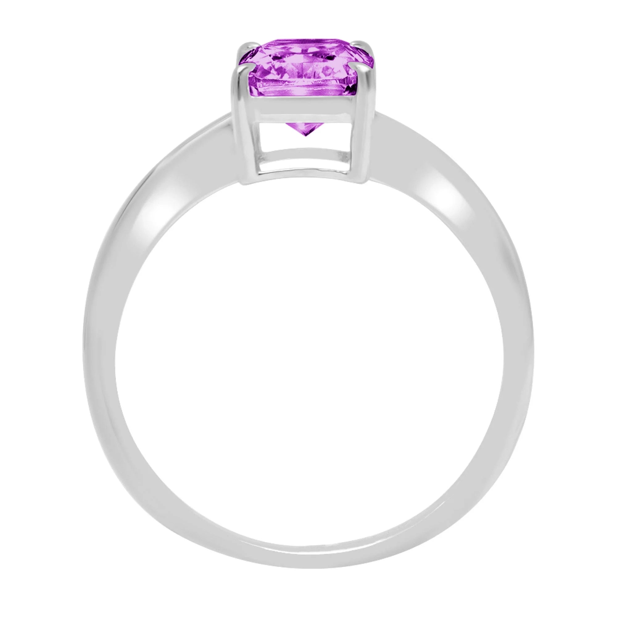 18k White Gold Simulated Alexandrite Ring U248