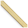 14K Yellow Gold Herringbone Chain Necklace 24 inch 3 mm with Lobster Clasp P79600