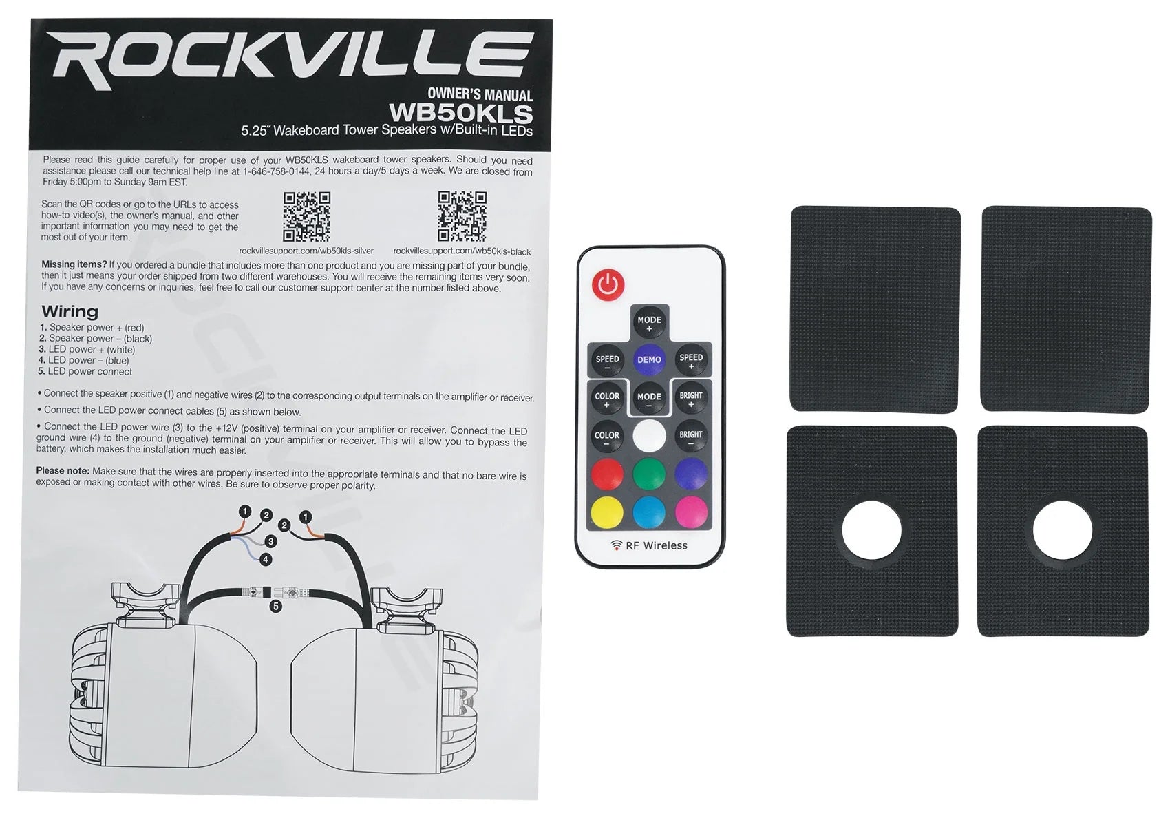 5.25" LED Tower Speakers with Bluetooth Control O8815