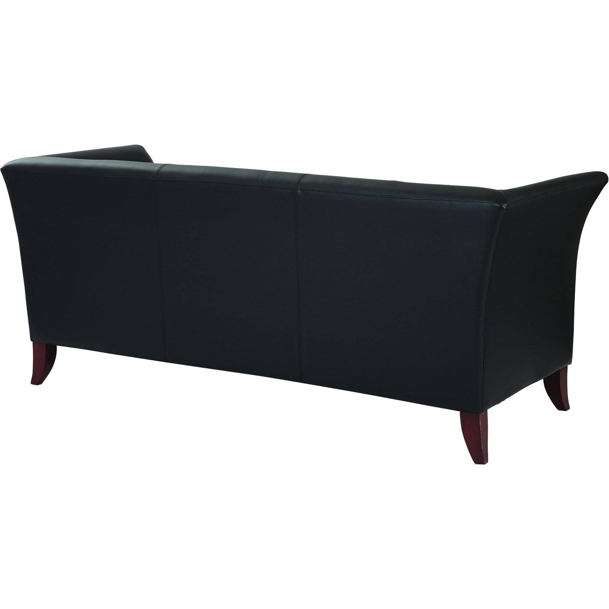 Black Faux Leather Sofa L548