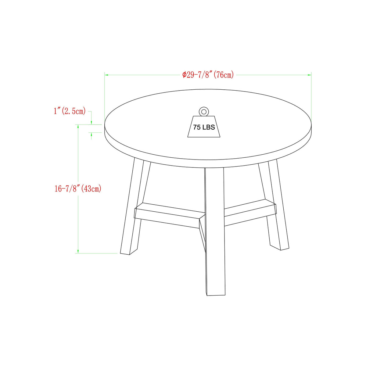 Round Faux Marble Top Coffee Table I391