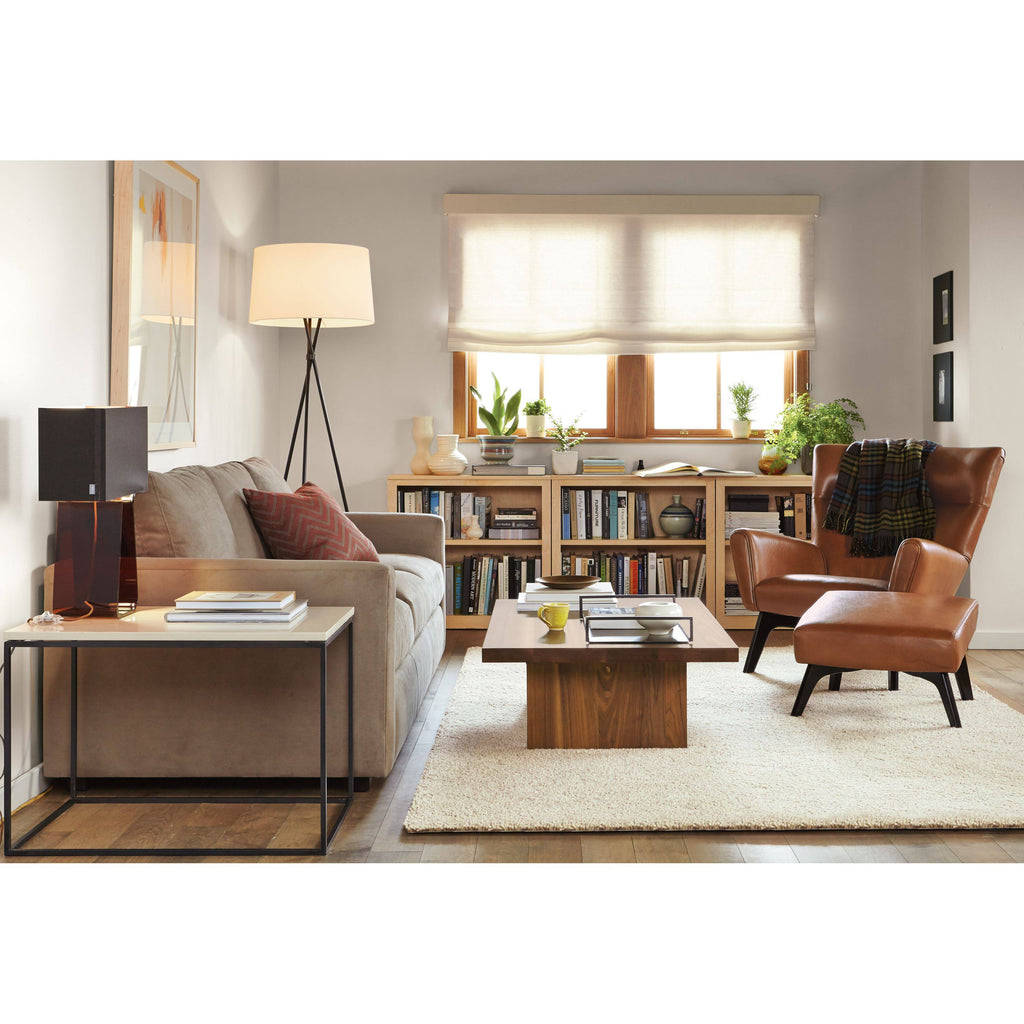 White Venatino Marble Top End Table with Stainless Steel Frame Base S232