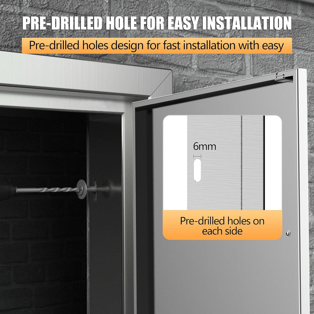 Stainless Steel Outdoor Kitchen Double Access Door K279360