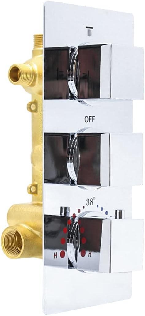 Matte Black 3 Way Brass Shower Valve Z42409