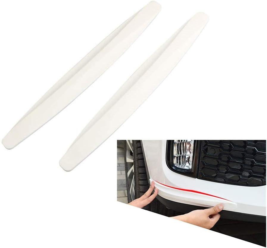 White Pack of 2 Rubber Bumper Protector Corner Guard Trim Cover B21890