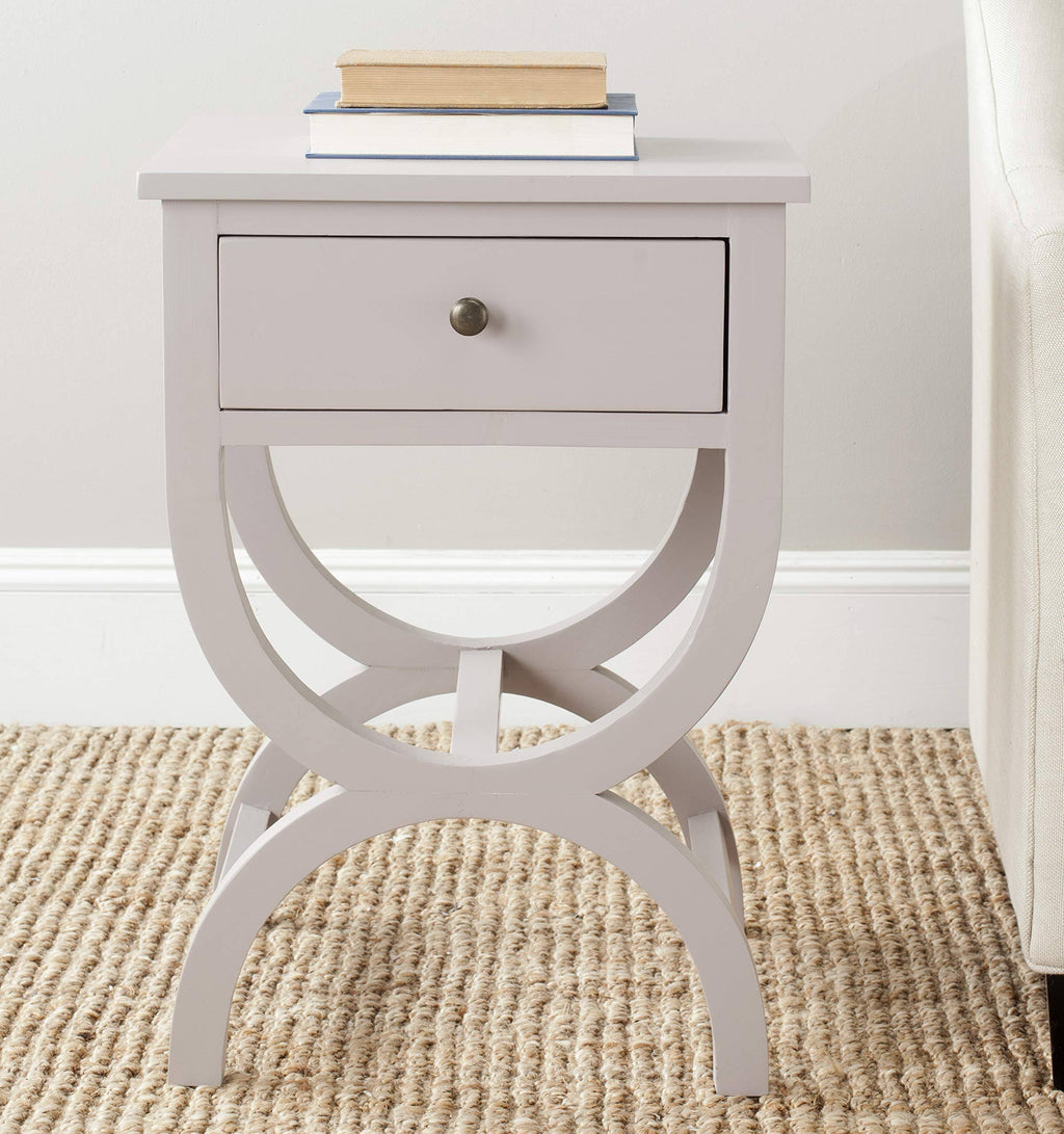 Quartz Grey Accent Table with Storage Drawer J883760