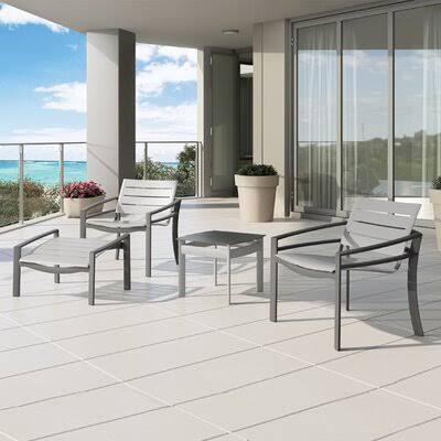 Mocha Aluminum Slat Patio Dining Chair J4363