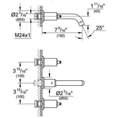 Brushed Nickel Wall Mount Vessel Faucet Trim P327896