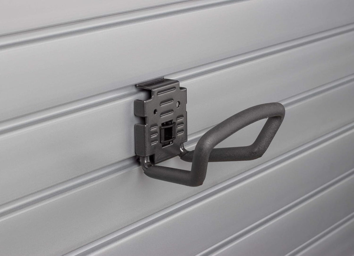 Deluxe Accessory Kit with 46 Locking Bracket Hooks, Shelves, and Baskets for Slatwall Panels V7457