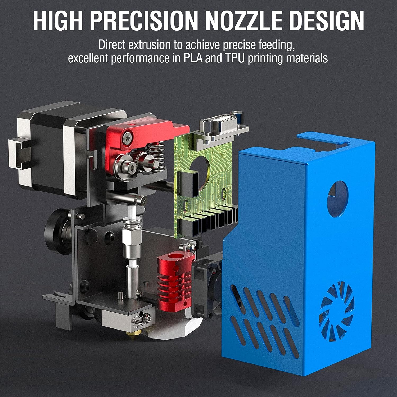 3D Printer with Carborundum Glass Platform, 9.2x9.2x10.8in Q99606