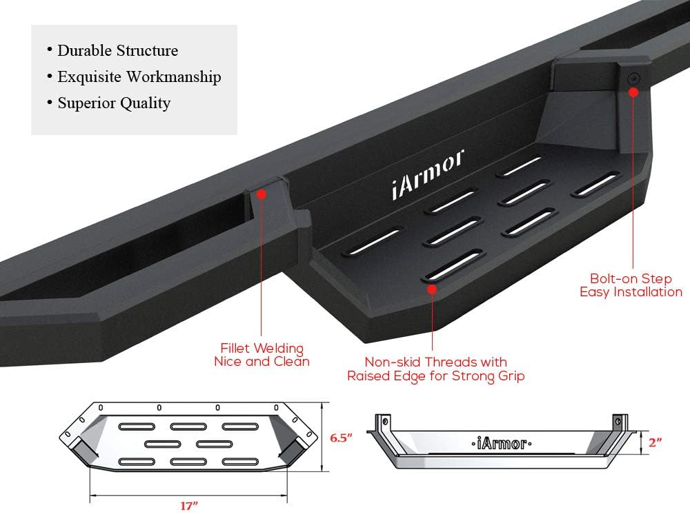 Drop Steps Running Boards Rocker Slider for Toyota Tundra Double Cab J168