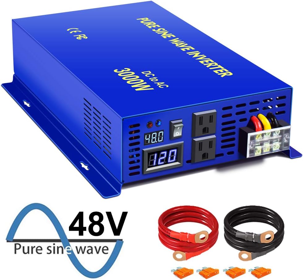 3000 watt 48v DC to AC 120v Pure Sine Wave Power Inverter Q635919