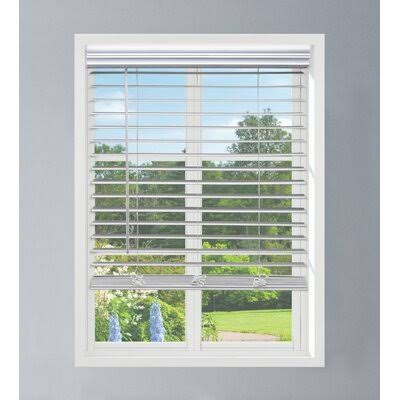 Cordless Faux Wood Blinds, Flush Inside Mount, 51W x 48L N851