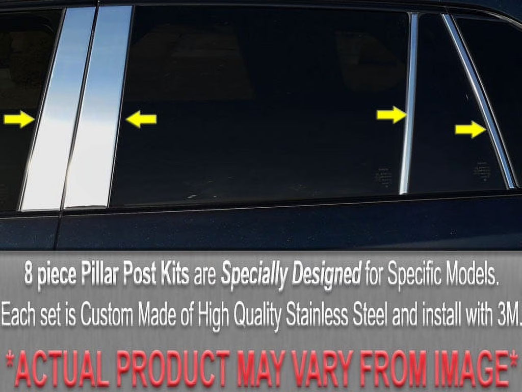 8Pc Stainless Steel Pillar Trim F856