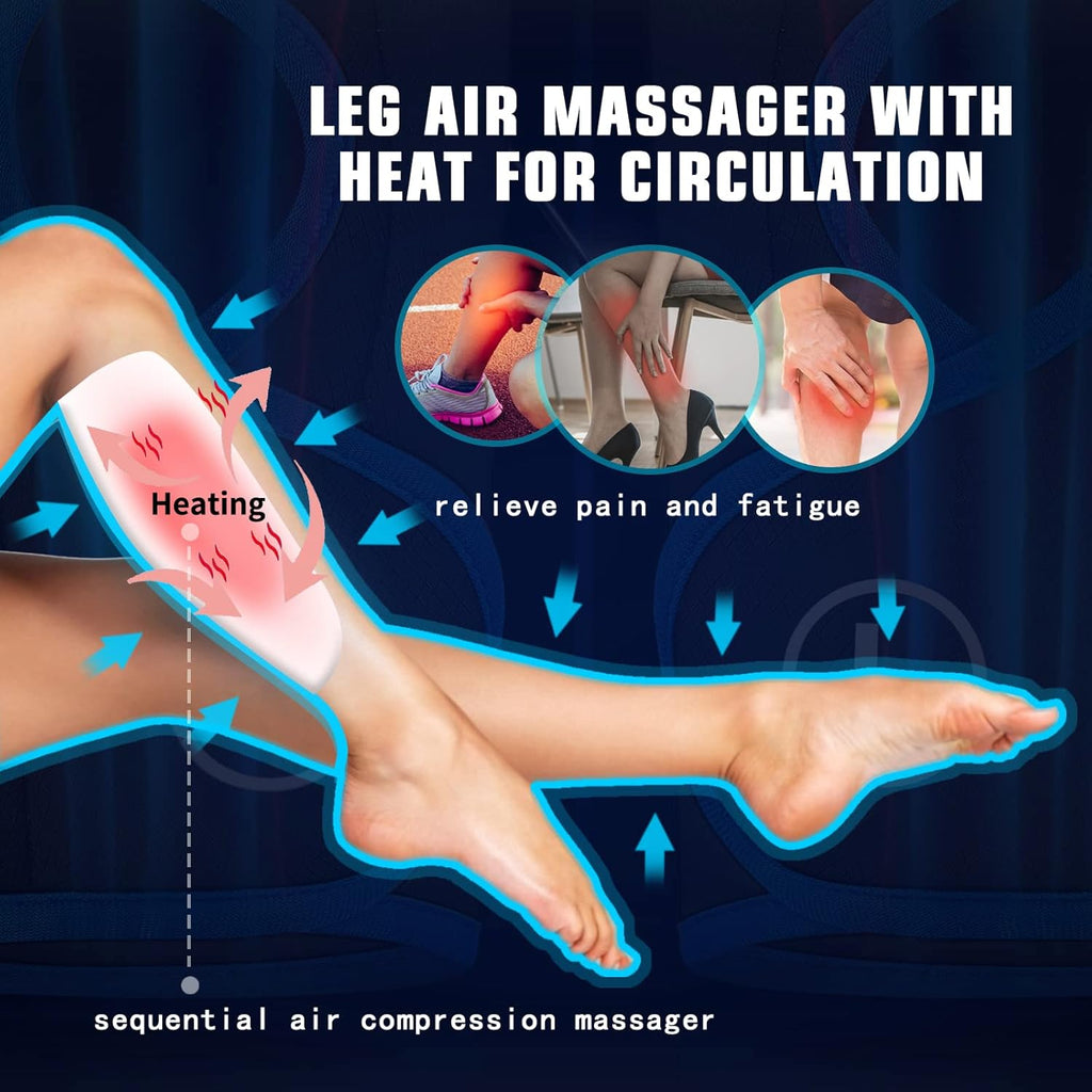 Portable Rechargeable Leg Massager with Heat Air Compression L991