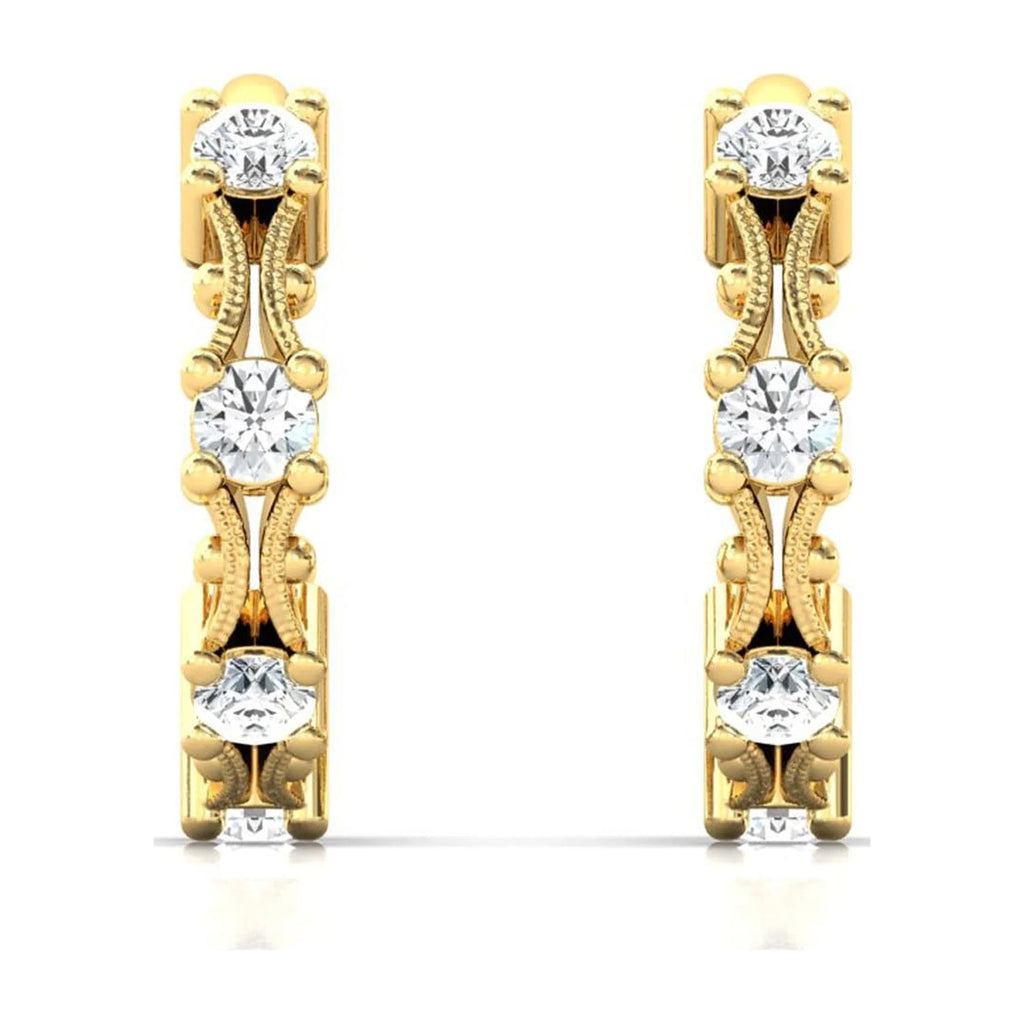 Rose Yellow 18kt Gold Hoop Earrings X157