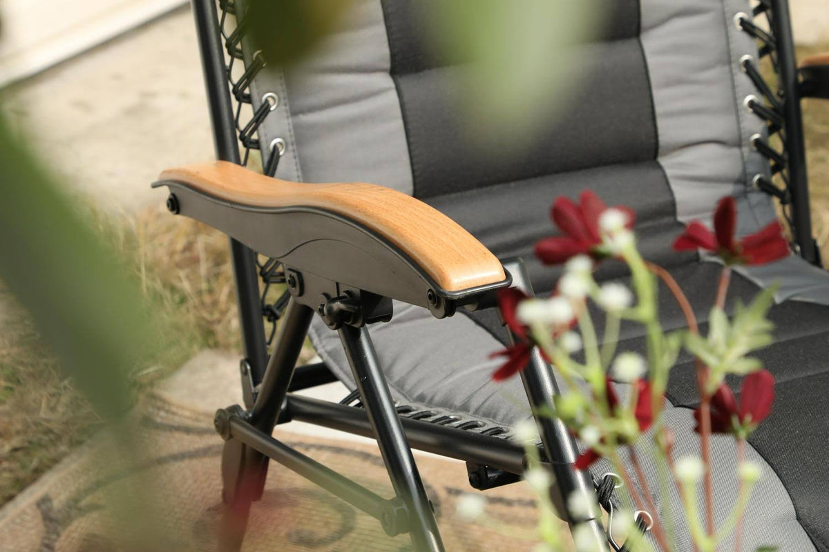 Set of 2 Oversized Padded Zero Gravity Chair, Grey K682