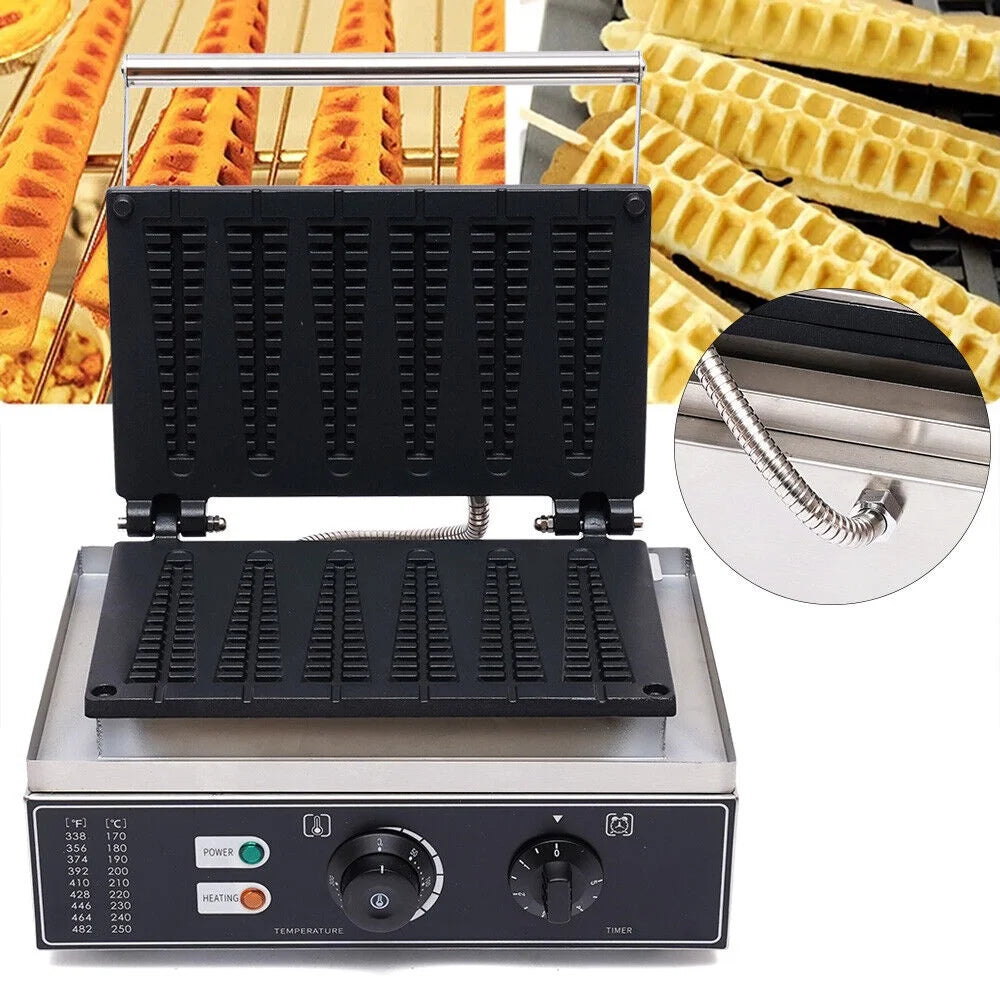 6pcs Non-stick Electric Stick Waffle Maker Machine Q836