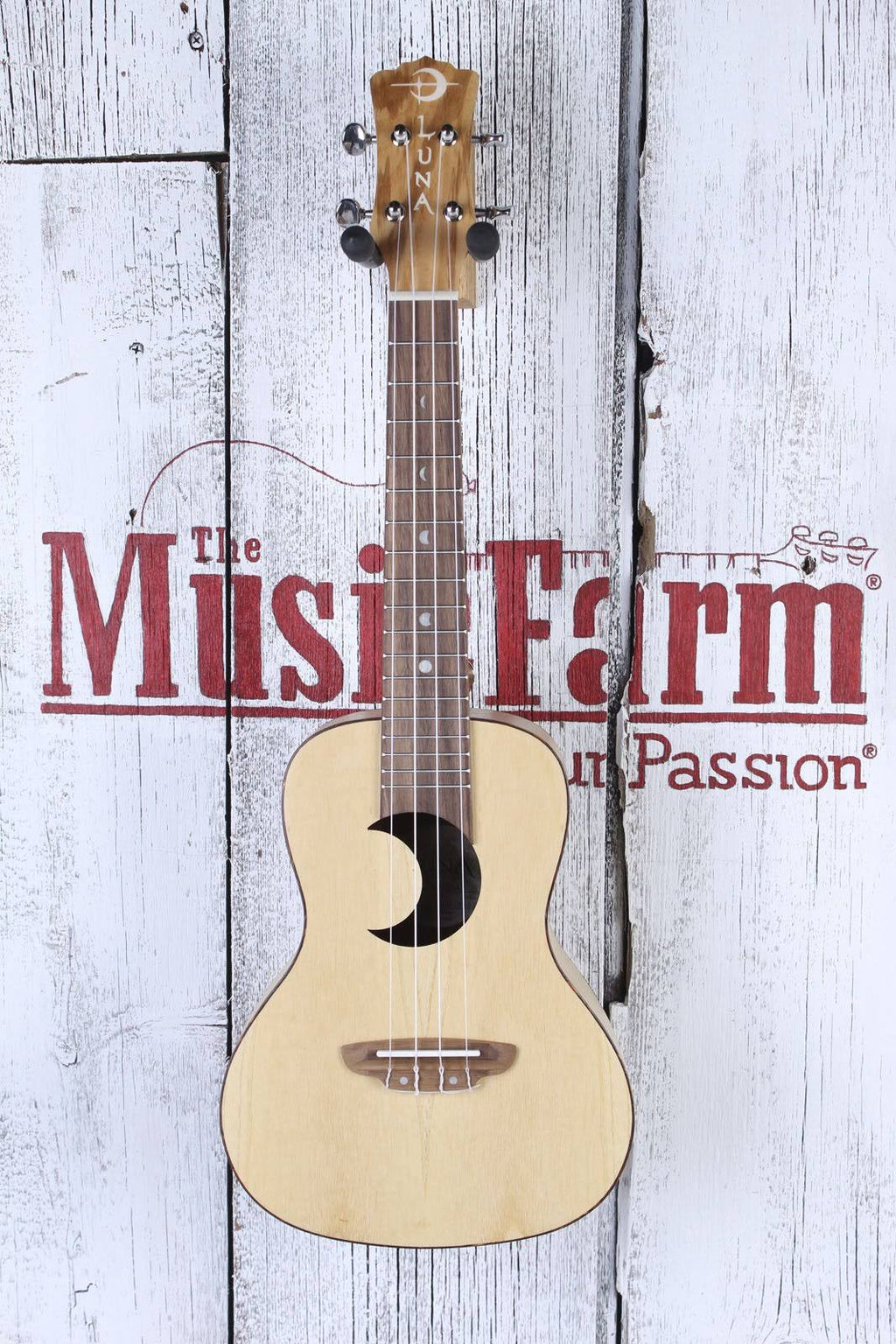 Olive Ash Burl Crescent Ukulele S316445