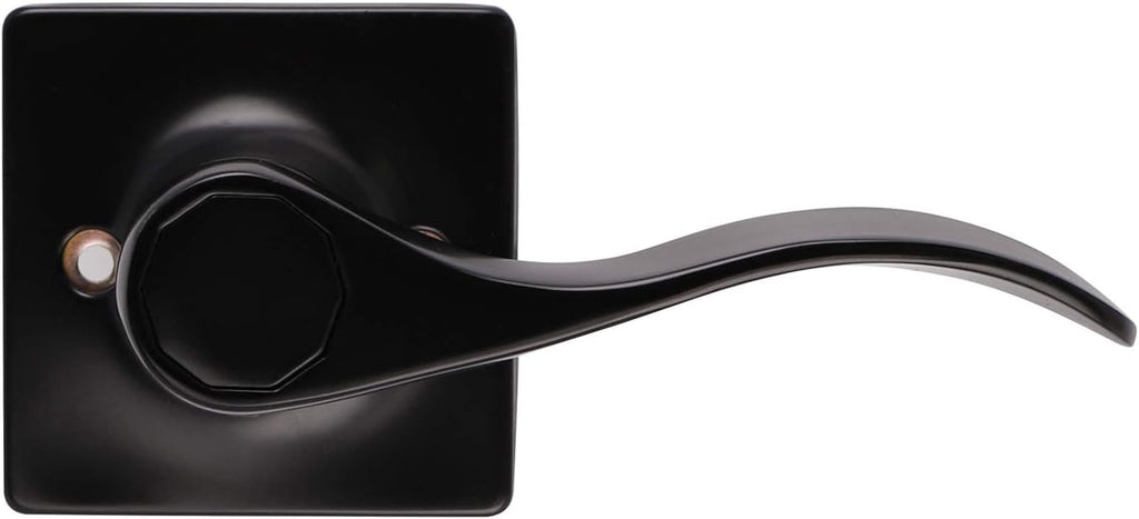 Black Keyless Privacy Door Lever Handles 5 Pack K14388