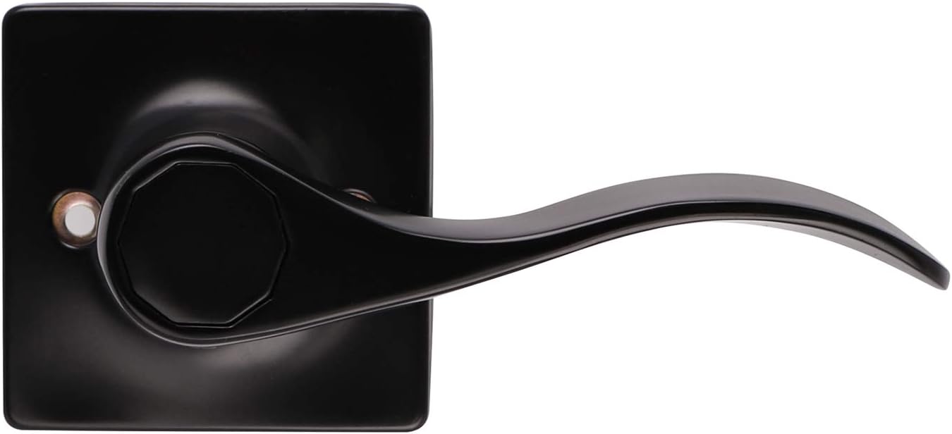 Black Keyless Privacy Door Lever Handles 5 Pack K14388